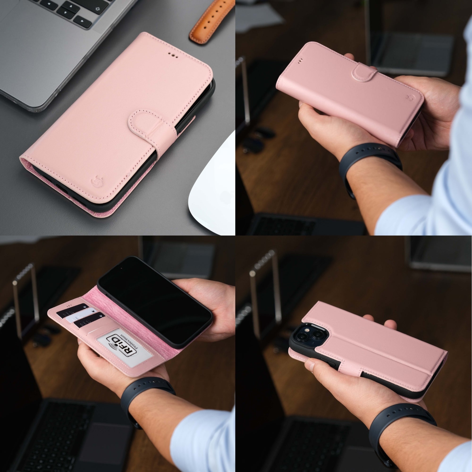 Casper Leather iPhone 15 Wallet Case | Detachable MagSafe Compatible RFID Protection