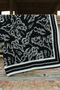 Lucky & Blessed Black Boot Stitch Printed Polyester Microfiber Blanket (50in x 60in)