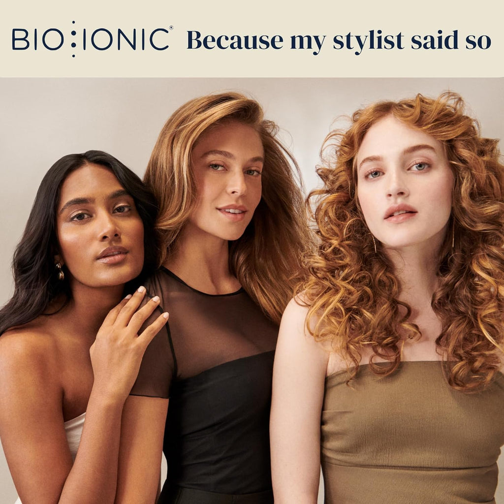 Bio Ionic 10X Styling Iron, Hair Straightener with 1" Sonic Vibrating Plates, Flat Iron with Moisturizing Heat Technology, Versatile Hair Straightener and Curler