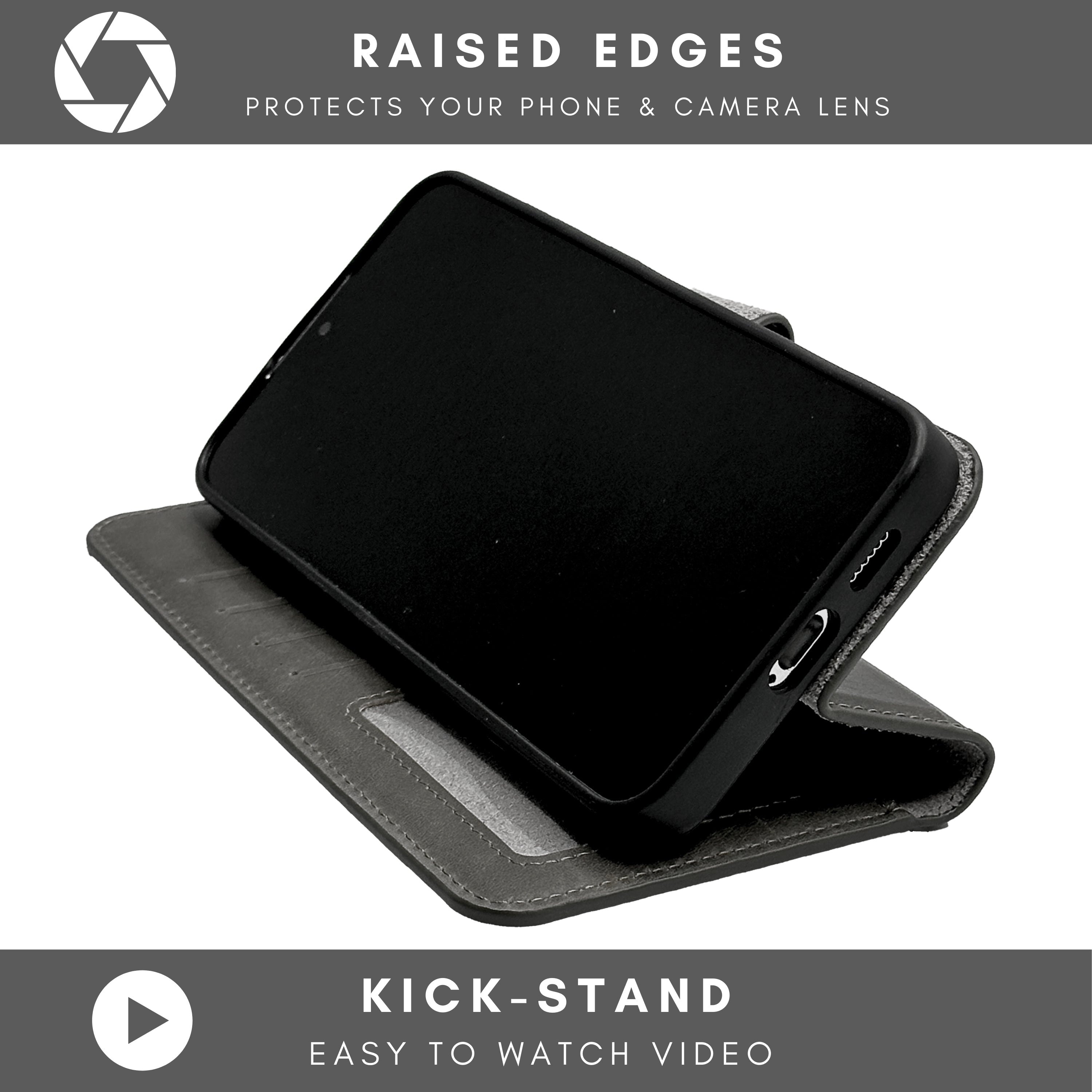 Vegas Premium Leather iPhone 15 Pro Wallet Case with MagSafe | Detachable RFID Blocking Luxury Wallet