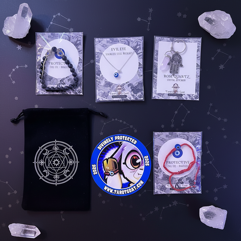 Divinely Protected Evil Eye Bundle ~ 2 Bracelets, Necklace, Keychain & Limited Edition Magnet