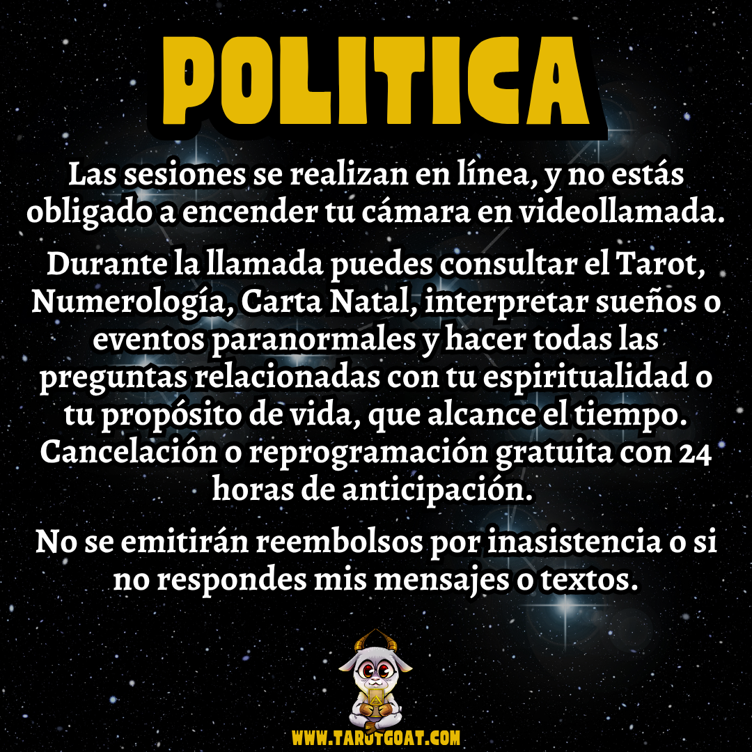 1 Hora - Lectura de Tarot y Coaching Espiritual en Linea