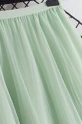 Chiffon midi skirt