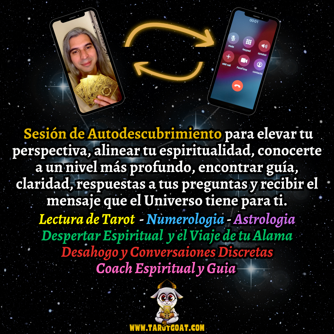 1 Hora - Lectura de Tarot y Coaching Espiritual en Linea