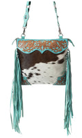 Tumbleweed Trail Fringed Hand-Tooled Bag