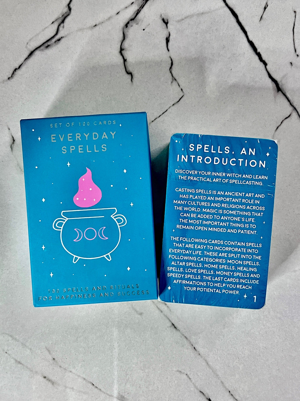 Everyday Spells ~ Set of 100 Cards with Tips and Prompts with Rituals to attract Happiness and Success