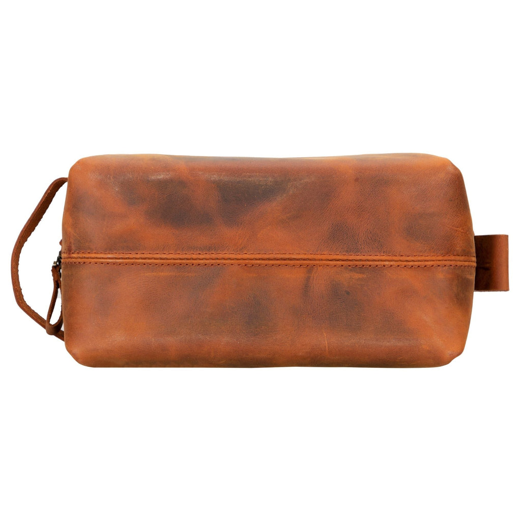 Oswego Men's Leather Dopp Kit & Small Travel Handbag