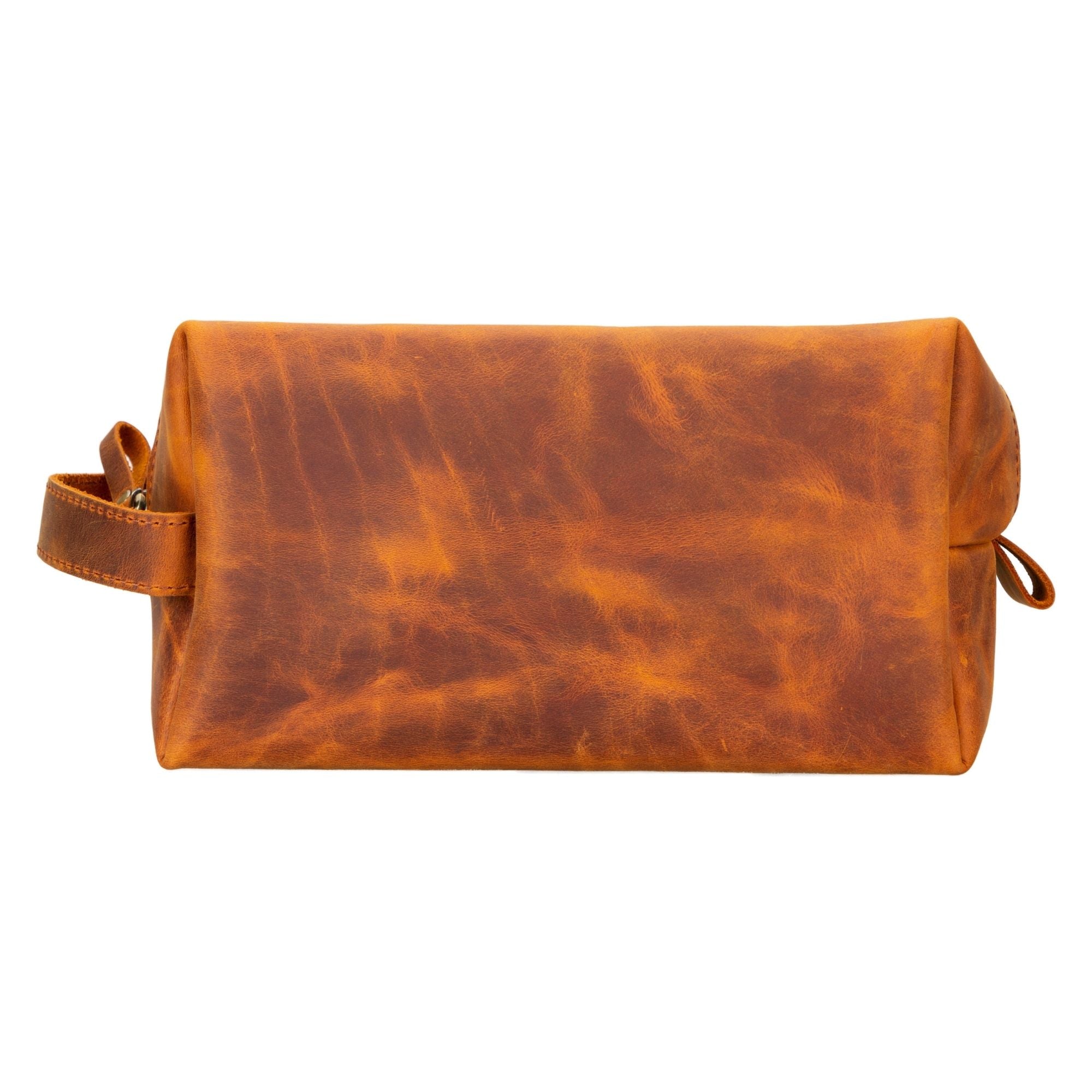 Oswego Men's Leather Dopp Kit & Small Travel Handbag