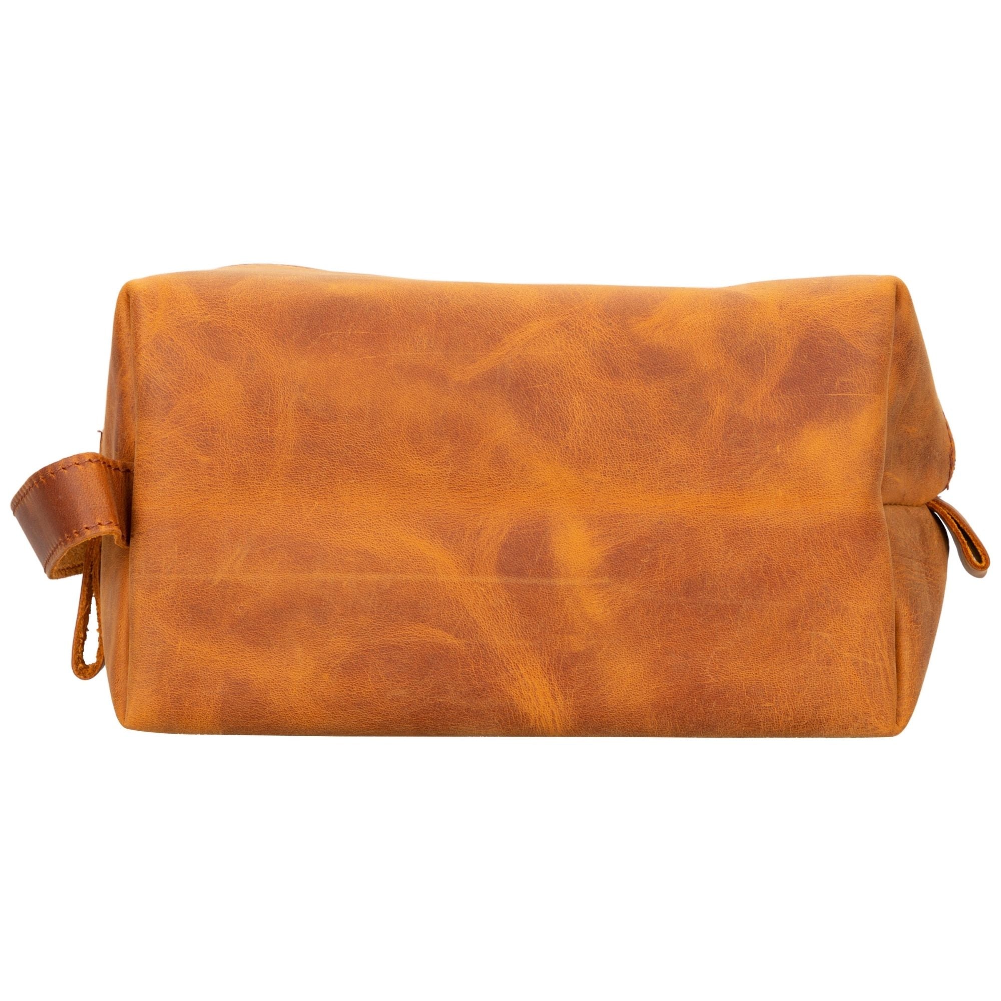 Oswego Men's Leather Dopp Kit & Small Travel Handbag
