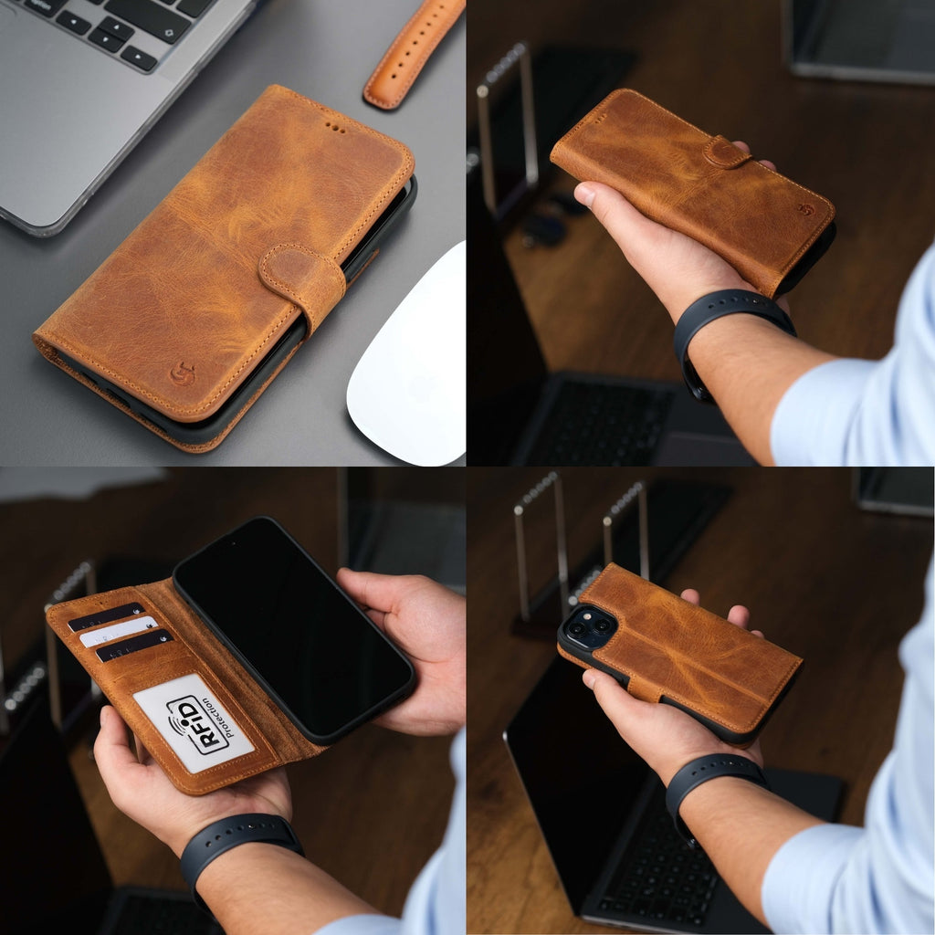 Casper iPhone 16 Plus Wallet Case Leather MagSafe