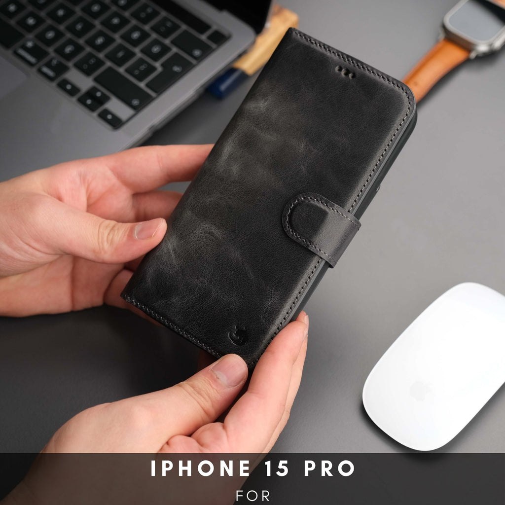 Casper iPhone 16 Pro Wallet Case Leather MagSafe