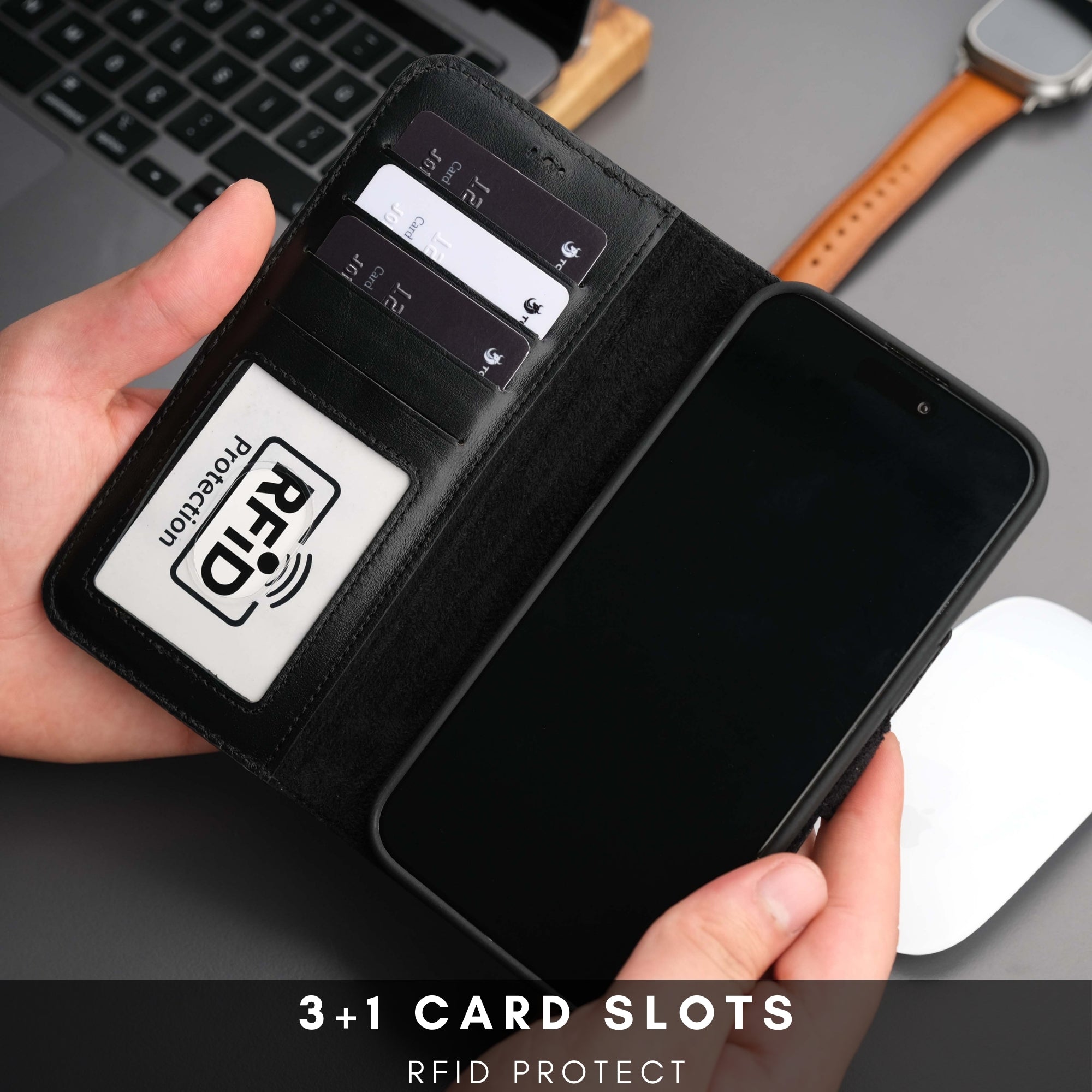 Casper Leather iPhone 14 Pro Wallet Case | MagSafe