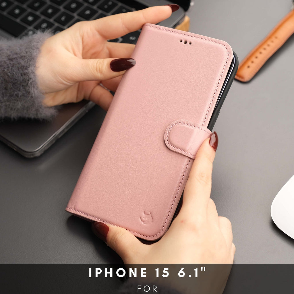Casper Leather iPhone 15 Wallet Case | Detachable MagSafe Compatible RFID Protection