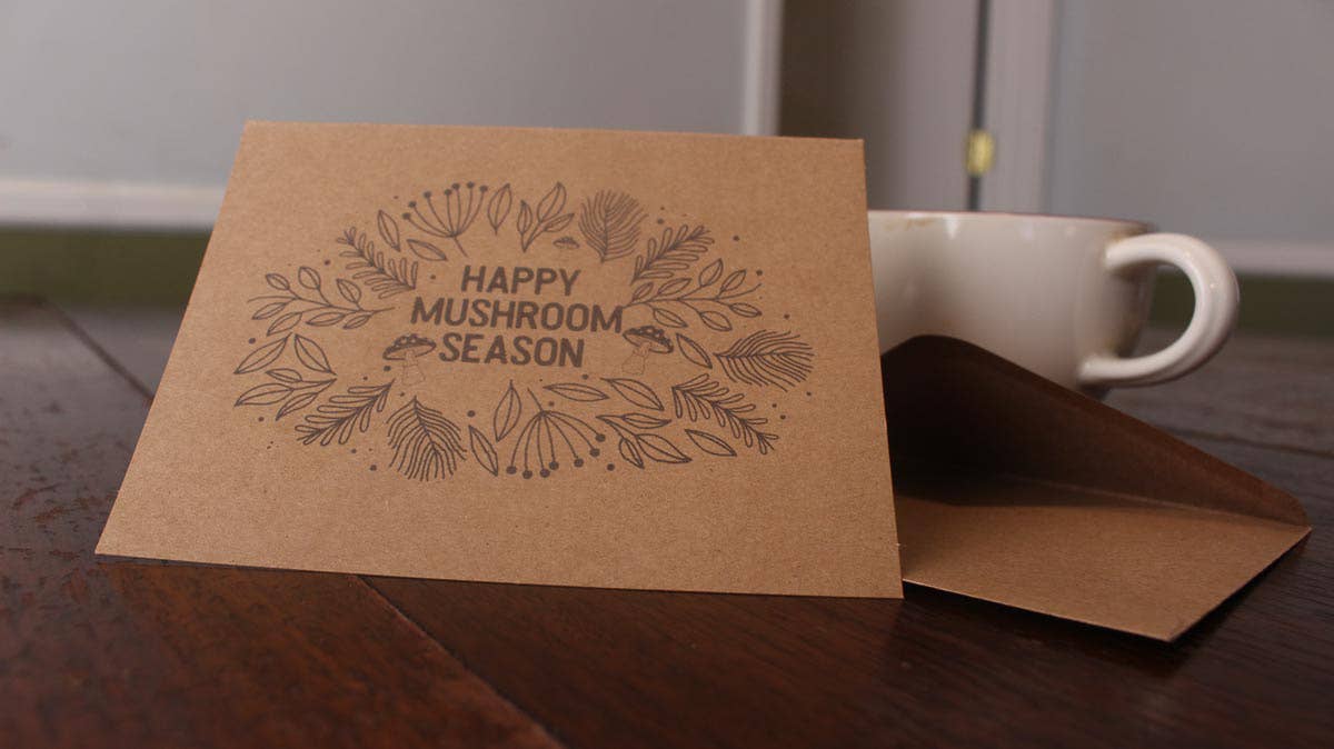 Happy Mushroom Season - Mushroom Fall Autumn Greeting Card