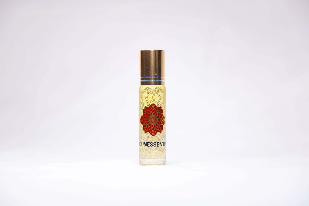 AMBER AND CLEAR, QUARTZ INFUSION BODY ROLL-ON