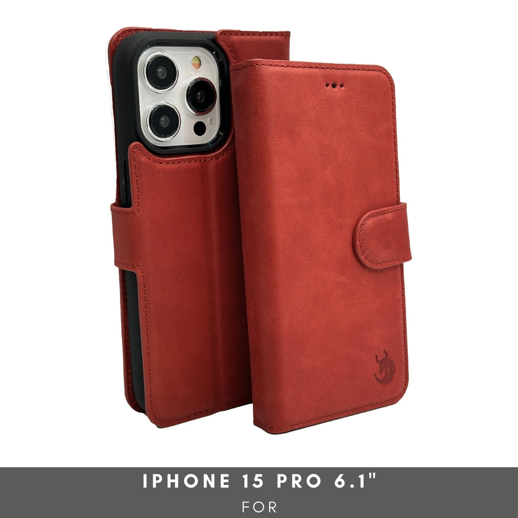 Vegas Premium Leather iPhone 15 Pro Wallet Case with MagSafe | Detachable RFID Blocking Luxury Wallet